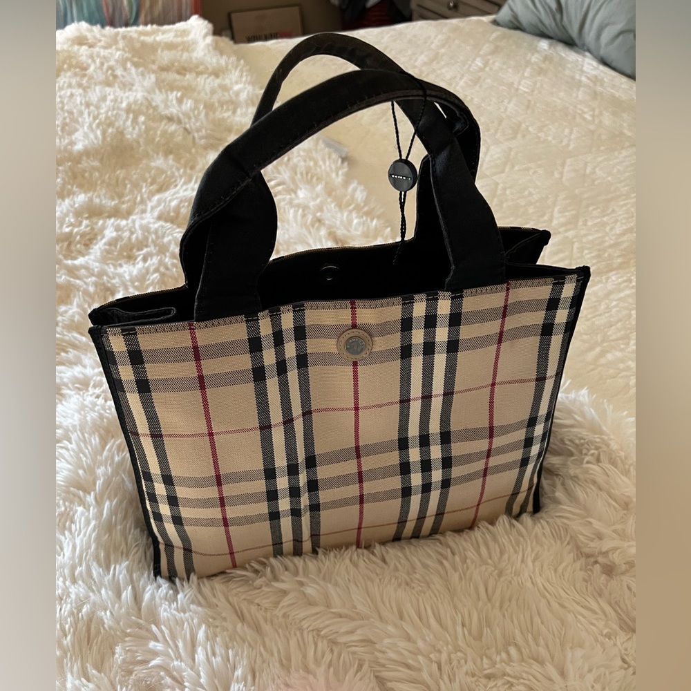 Burberry canvas tote bag
